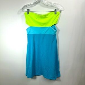 Susanna Monaco color block mini dress Ibiza size large. NWT.